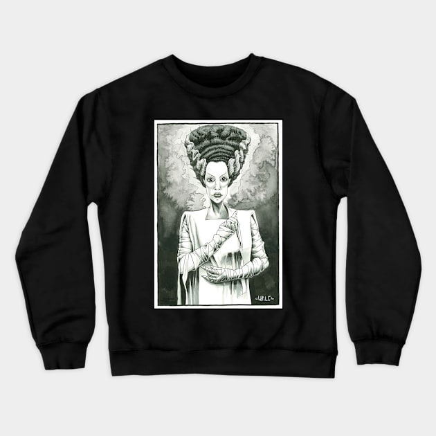 Bride of Frankenstein Crewneck Sweatshirt by Stolencheese